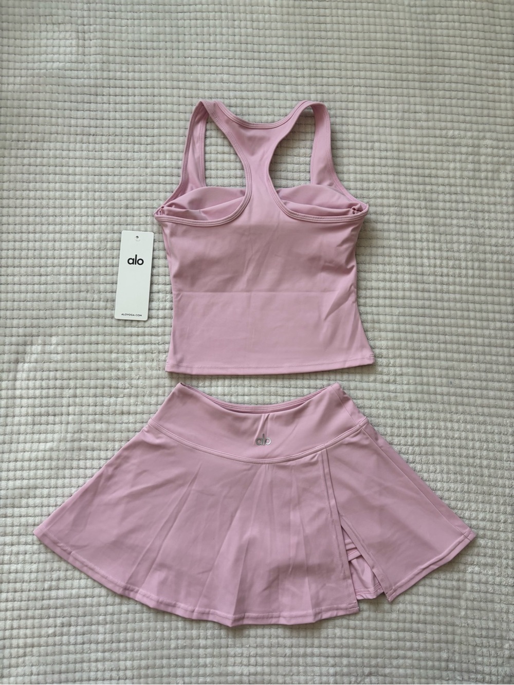 Alo Pink Athletic Tank & Skirt Set - Picture 3 of 7